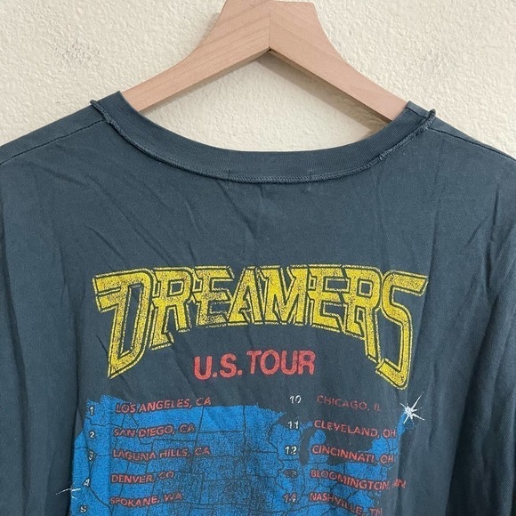 Daydreamer Dreamers American Tour 1976 Reverse Girlfriend Tee Vintage Black M - Picture 8 of 11